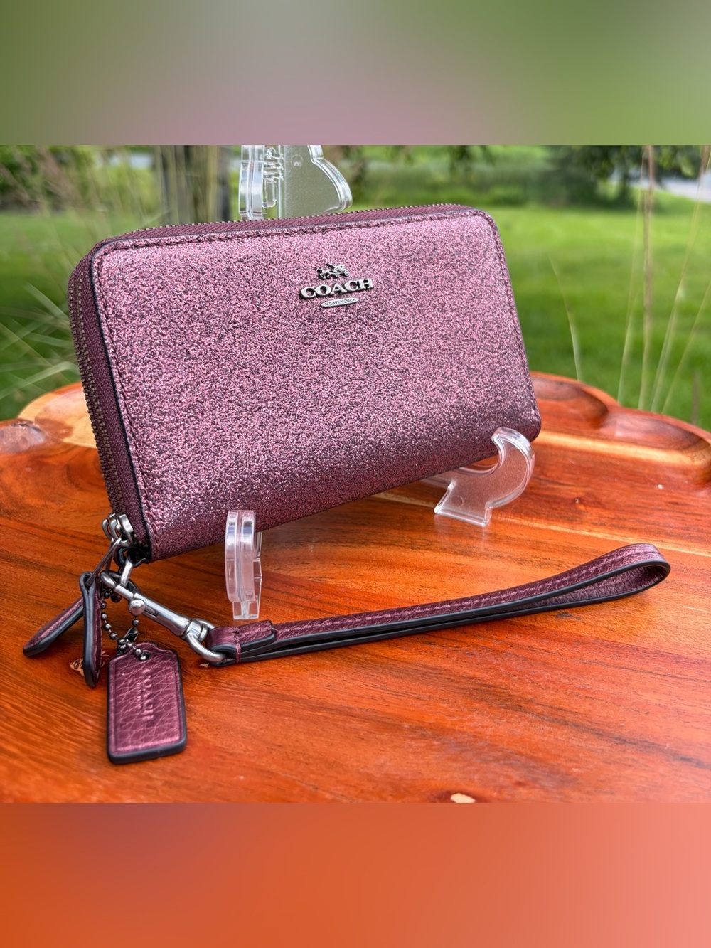 Coach Metallic Cherry Double Zip Wallet F53646 EUC - Picture 12 of 13